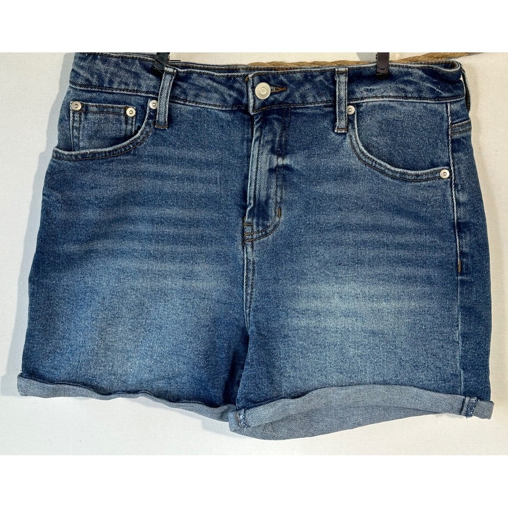 BCBGeneration Denim Jean Boyfriend Shorts Cuffed Womens 7/28 Blue Excellent